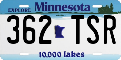 MN license plate 362TSR