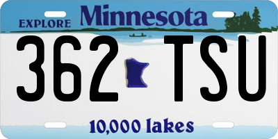 MN license plate 362TSU