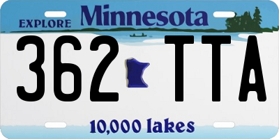 MN license plate 362TTA