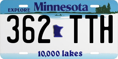 MN license plate 362TTH