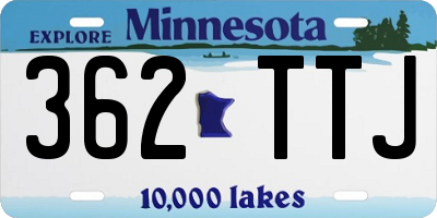 MN license plate 362TTJ