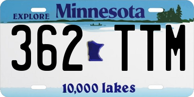 MN license plate 362TTM