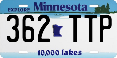 MN license plate 362TTP