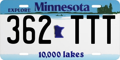 MN license plate 362TTT