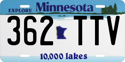 MN license plate 362TTV