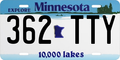 MN license plate 362TTY