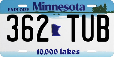 MN license plate 362TUB