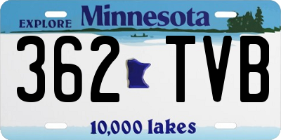 MN license plate 362TVB