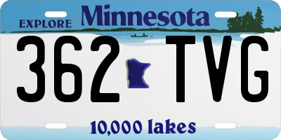 MN license plate 362TVG