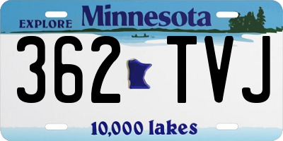 MN license plate 362TVJ
