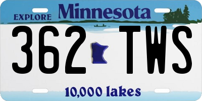 MN license plate 362TWS
