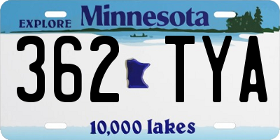 MN license plate 362TYA