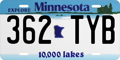 MN license plate 362TYB