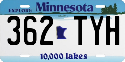 MN license plate 362TYH