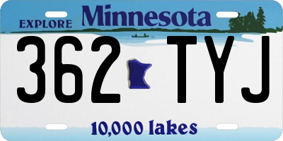 MN license plate 362TYJ