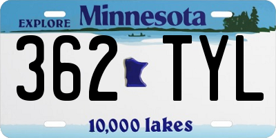 MN license plate 362TYL
