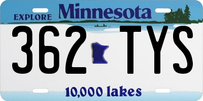 MN license plate 362TYS
