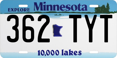 MN license plate 362TYT