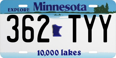 MN license plate 362TYY