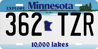 MN license plate 362TZR