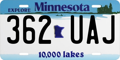 MN license plate 362UAJ
