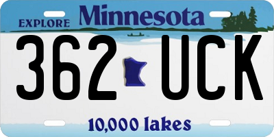 MN license plate 362UCK