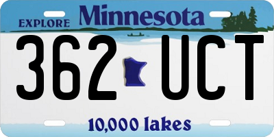 MN license plate 362UCT