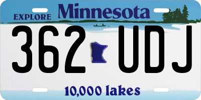MN license plate 362UDJ