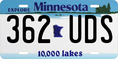 MN license plate 362UDS