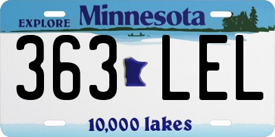 MN license plate 363LEL