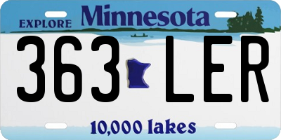 MN license plate 363LER