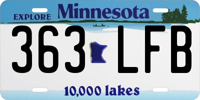 MN license plate 363LFB
