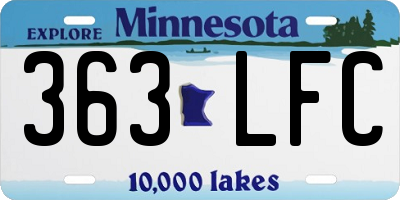 MN license plate 363LFC