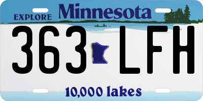 MN license plate 363LFH