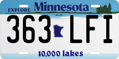 MN license plate 363LFI