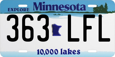 MN license plate 363LFL