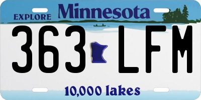 MN license plate 363LFM