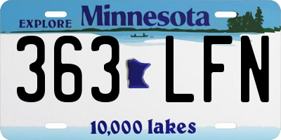 MN license plate 363LFN