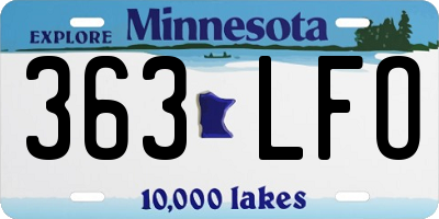 MN license plate 363LFO