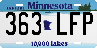 MN license plate 363LFP