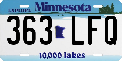 MN license plate 363LFQ