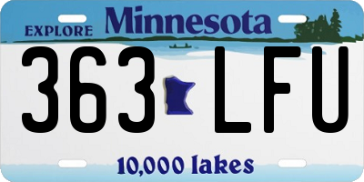 MN license plate 363LFU