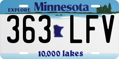 MN license plate 363LFV