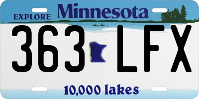 MN license plate 363LFX