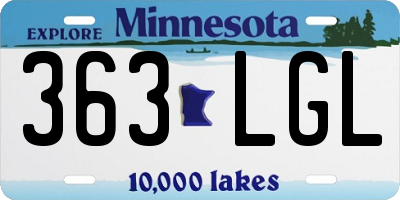 MN license plate 363LGL