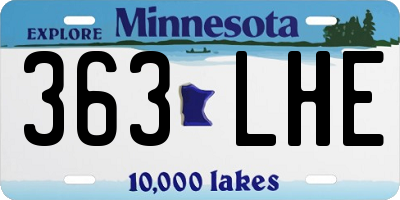 MN license plate 363LHE
