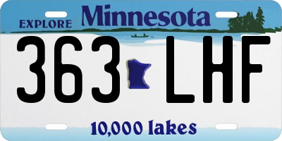 MN license plate 363LHF
