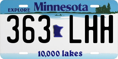 MN license plate 363LHH