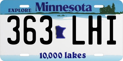 MN license plate 363LHI