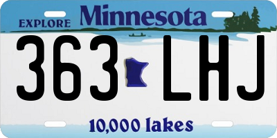 MN license plate 363LHJ